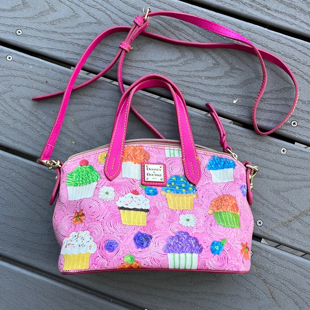 Dooney & Bourke Mini Ruby Pink Cupcake Satchel Crossbody